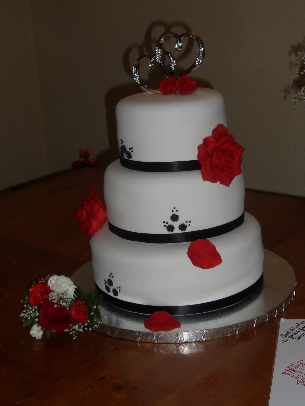 White Black and Red Wedding