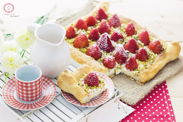 hojaldre-de-queso-y-fresas, cheese-cream-strawberry-puff-pastry