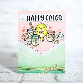 Sunny Studio Stamps: A Good Egg Happy Painting Chick Everyday Card by Lexa Levana