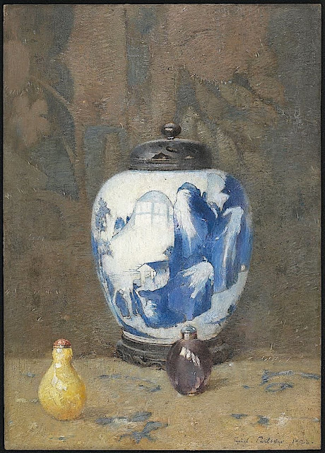 Sören Emil Carlsen (1853-1932) Nature morte au vase de Chine, 1922 Huile sur panneau (35.6 x 25.4 cm) Minneapolis Institute of Arts