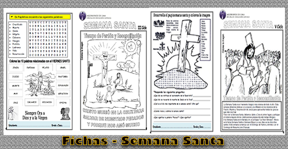 Fichas - Semana Santa para III, IV y V ciclo