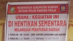 Stiker Penyegelan Yang Dipasang Tim Yustisi Kampar Tidak Terlihat Lagi