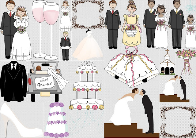 Wedding Toons Clipart.