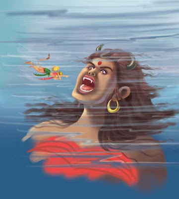 Simhika - Mother of Rahu and Ketu in Hinduism