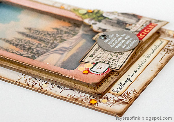 Layers of ink - Vintage Christmas Frame Tutorial by Anna-Karin Evaldsson.