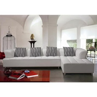 Modern Sectional Sofa in White By TOSH Furniture