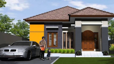 Desain rumah minimalis modern 1 lantai type 45