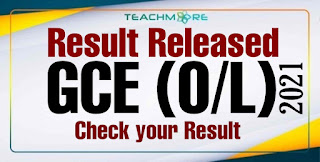 RESULT RELEASED - GCE (O/L) 2021