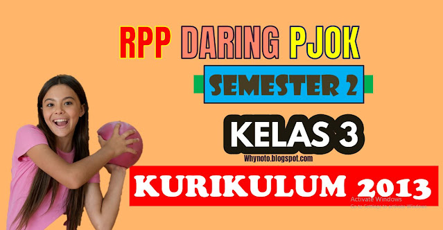 Download Lengkap RPP PJOK Daring Kelas 3 Semester 2