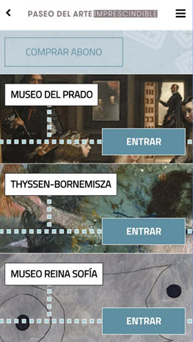 Nueva app móvil 'Paseo del Arte imprescindible' de llos museos Reina Sofía, el Prado y el Thyssen