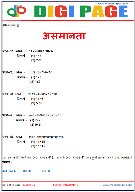 Digi Page -Inequality