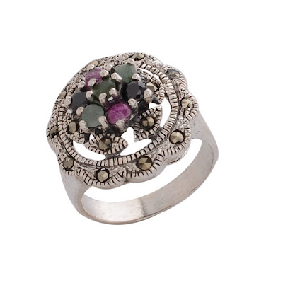 Marcasite Silver Rings | divinejewelsindia