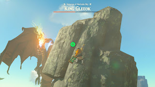 Scourge of Necluda Sea - King Gleeok (behind a rock that I'm climbing)