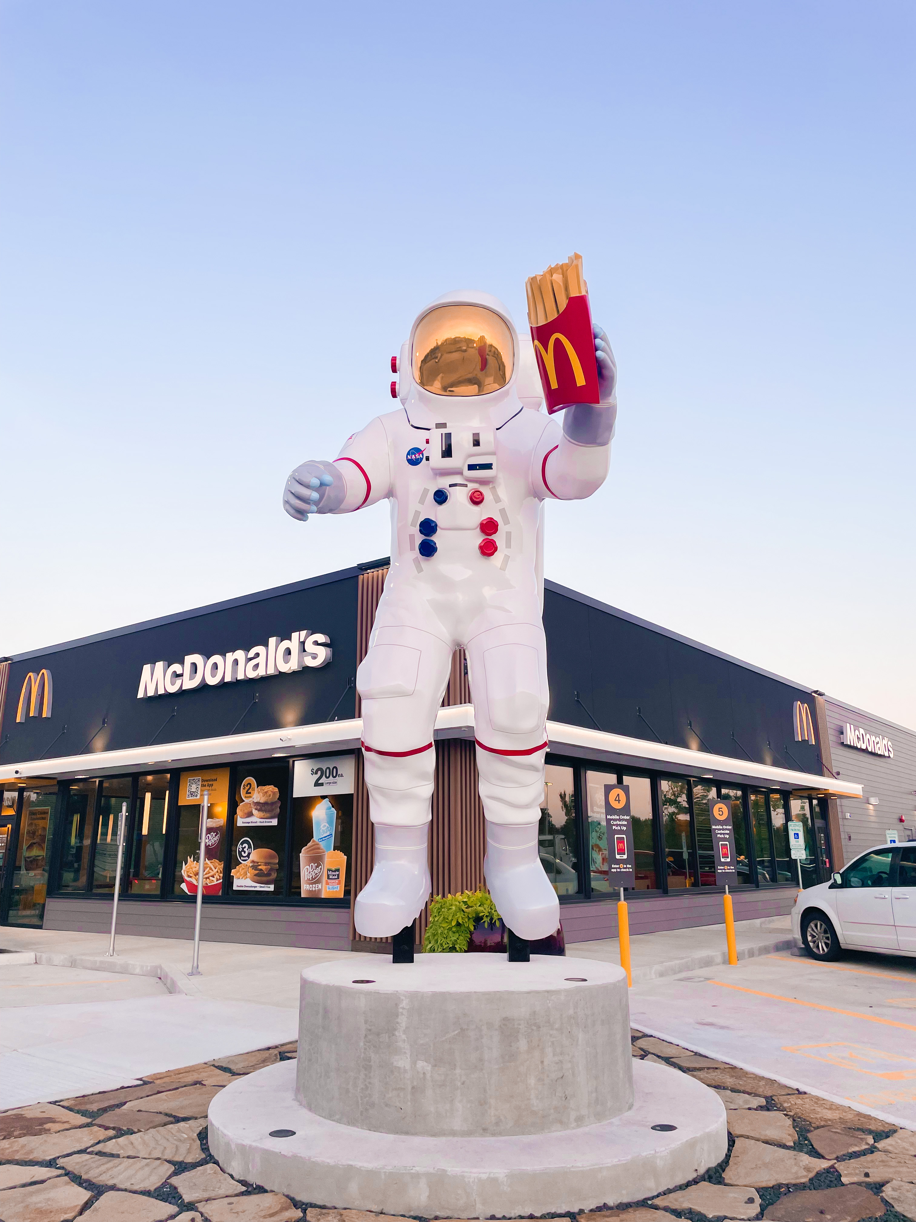 McDonald's Apollo Astronaut Statue in Nassau Bay