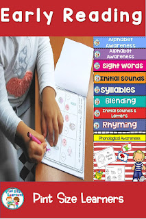 In this Early Reading and Phonics BUNDLE you will receive 8 different early reading and phonics resources. Your Pre-K and Kindergarten students will love practicing skills like: rhyming, alphabet awareness, letter sounds, blending, sight words and CVC words. These early reading activities are perfect for morning tubs, small group instruction, literacy centers, and more. This bundle also helps you differentiate for the needs of your students because you have so many different skills available at your fingertips.