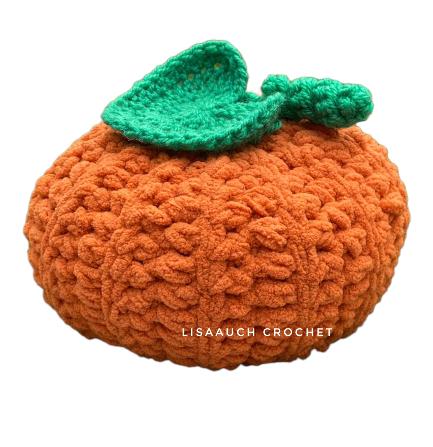 How to crochet a Medium ribbed plush pumpkin free crochet pattern