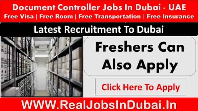 Document Controller Jobs In Dubai