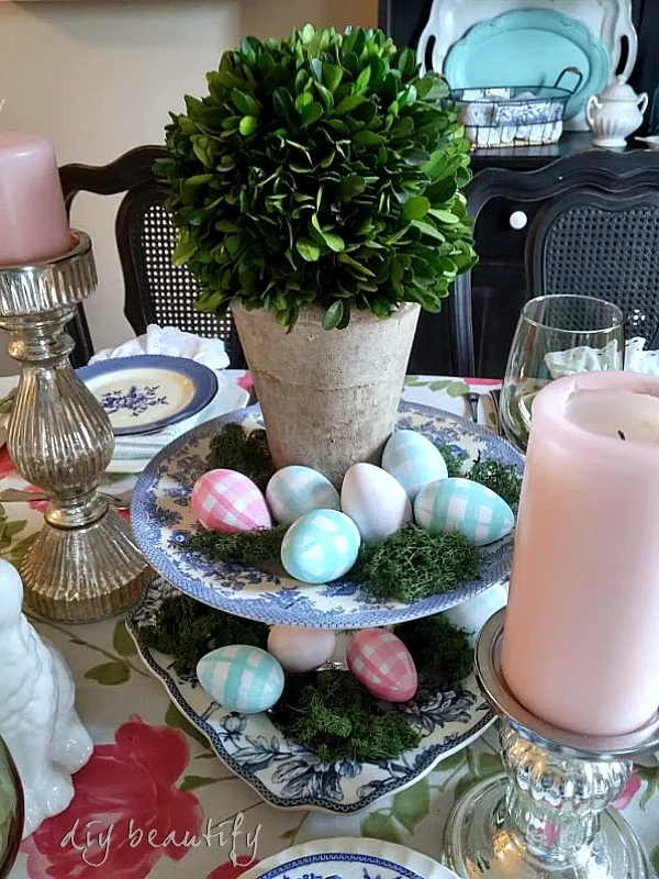 Easter table centerpiece DIY beautify