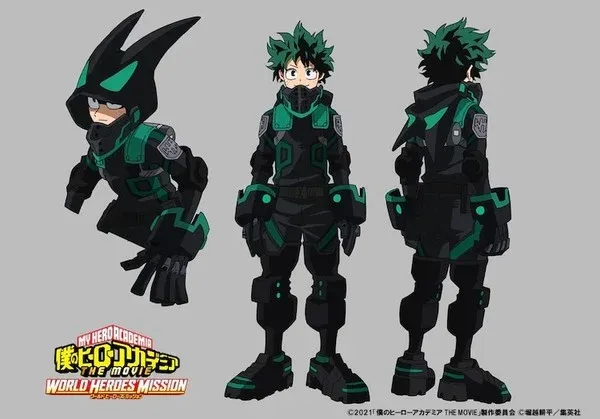 My Hero Academia The Movie: World Heroes' Mission revela loe nuevos trajes de Deku, Bakugo y Todoroki.
