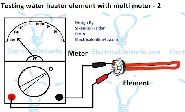 Testing Water Heater Element Using Multimeter or Ohm meter