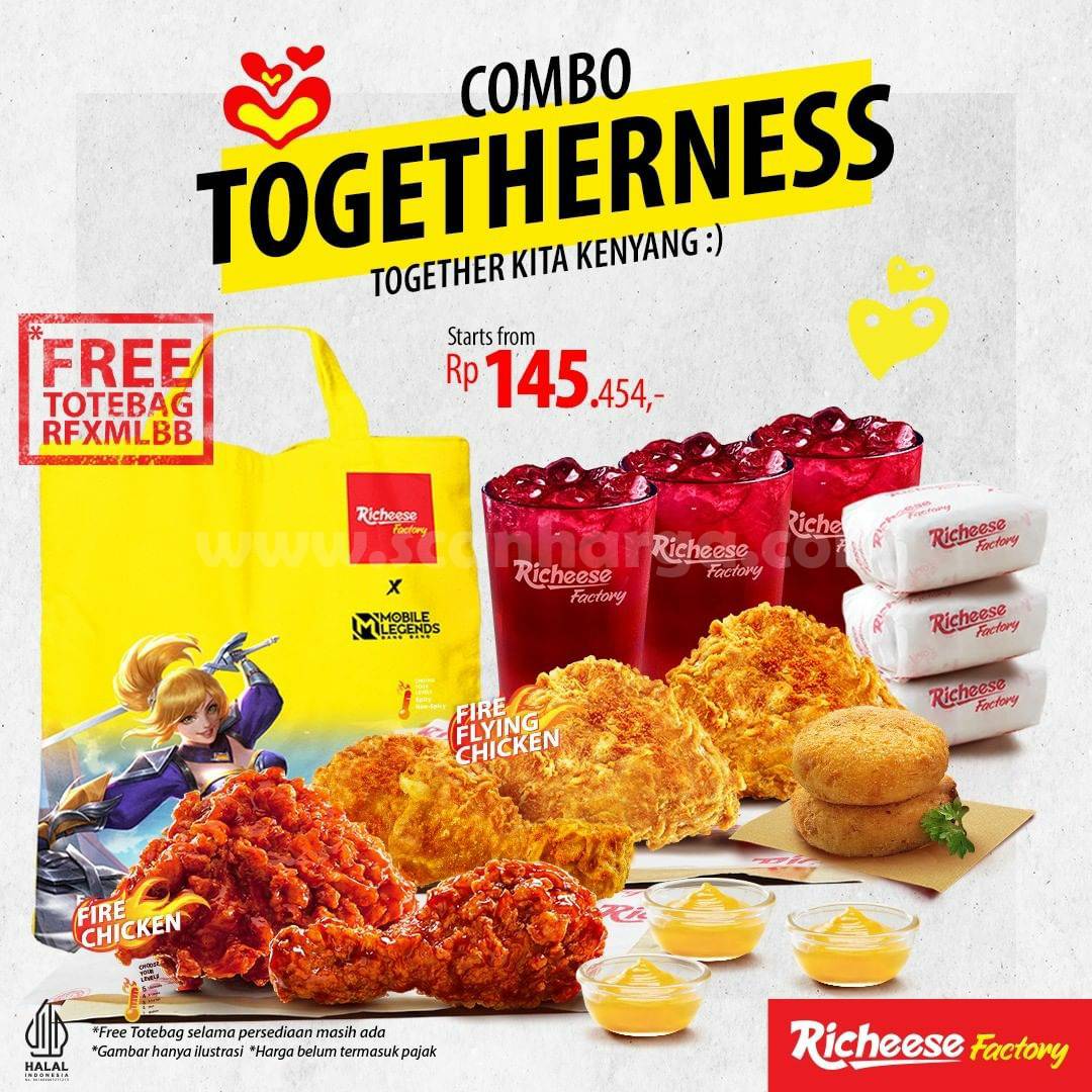 Promo Richeese Factory Beli Combo Togetherness Gratis Totebag