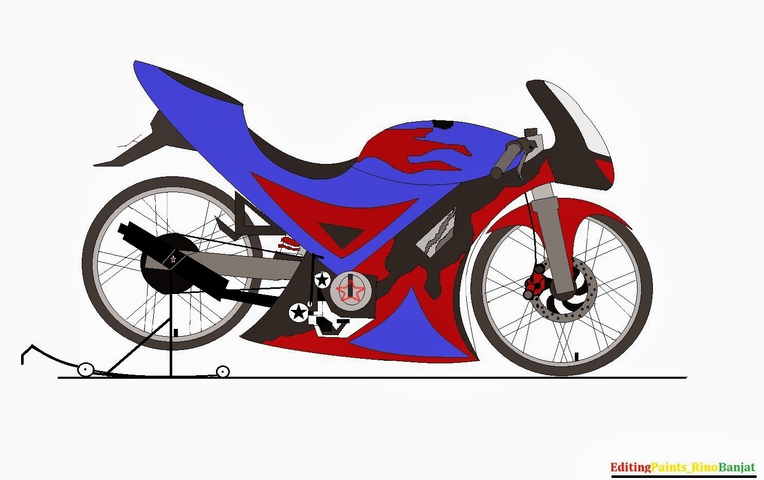 Koleksi Gambar  Animasi Kartun  Drag  Bike  Terbaru 2019 