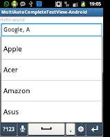 Membuat Aplikasi Menggunakan MultiAutoCompleteTextView pada Android