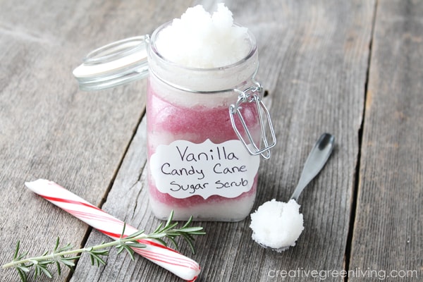 How to Make a Candy Cane Peppermint Sugar Scrub