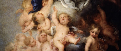 Imagen: Detalle de ángeles rodeando la "Inmaculada"