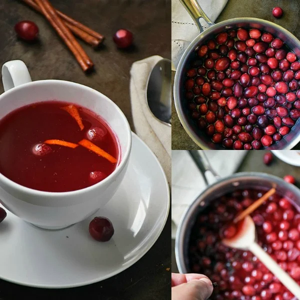 Cranberry Tea | by Life Tastes Good with its deep, ruby red color has a festive feeling perfect for the holiday season! Spiced with cinnamon and cloves, it's as comforting as snuggling under a warm blanket on a cold morning...with puppies! Lots of puppies <smile> #LTGrecipes #RHFood