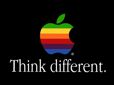 Rainbow Colored Apple Logo