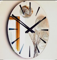 Mirror Clock (Circle Design), Mirror Acrylic Material Wall Quartz Clocks