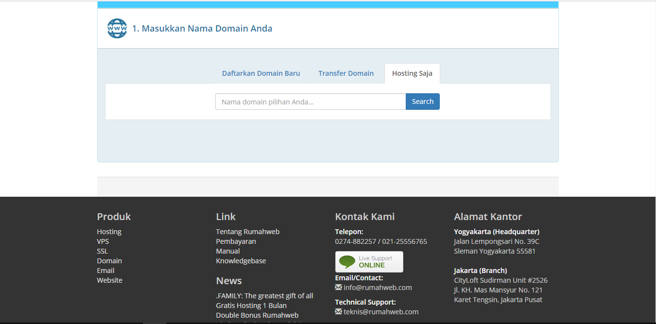 Hosting Gratis 1 Bulan