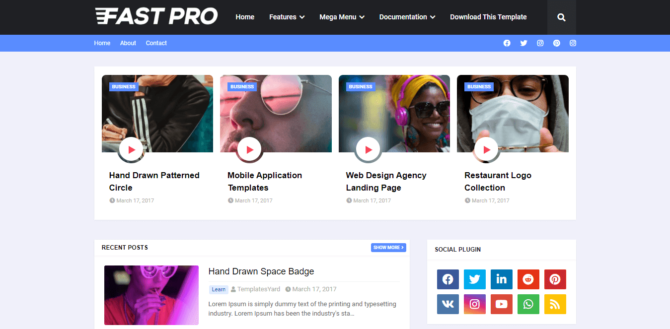 FastPro Blogger Template