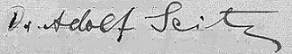 Firma de Jakob Adolf Seitz