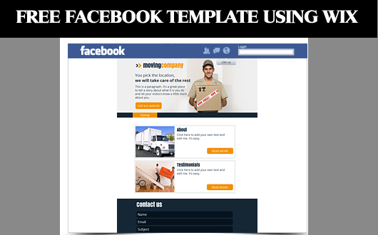 wix facebook template