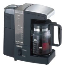 Sanyo SAC-MST6 Coffee/Tea Maker with Built-In Grinder, Black