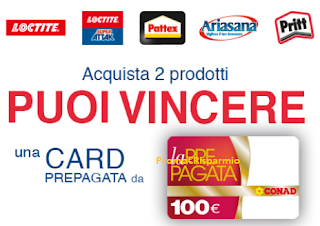 Logo Con Henkel fai la spesa in Conad vincendo card prepagate da 100 €