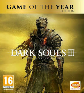 Official cover page of the game Dark Souls III: The Fire Fades Edition (Game Of The Year Edition) 2016 is an open  action role-playing video game featuring Prince Lothric.