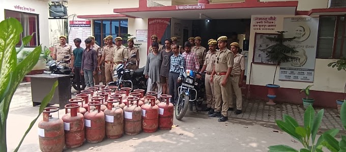 आजमगढ़: गैस गोदाम सिलेंडर चोरी का पर्दाफाश, चार गिरफ्तार 22 सिलेंडर व दो मोटरसाइकिल बरामद