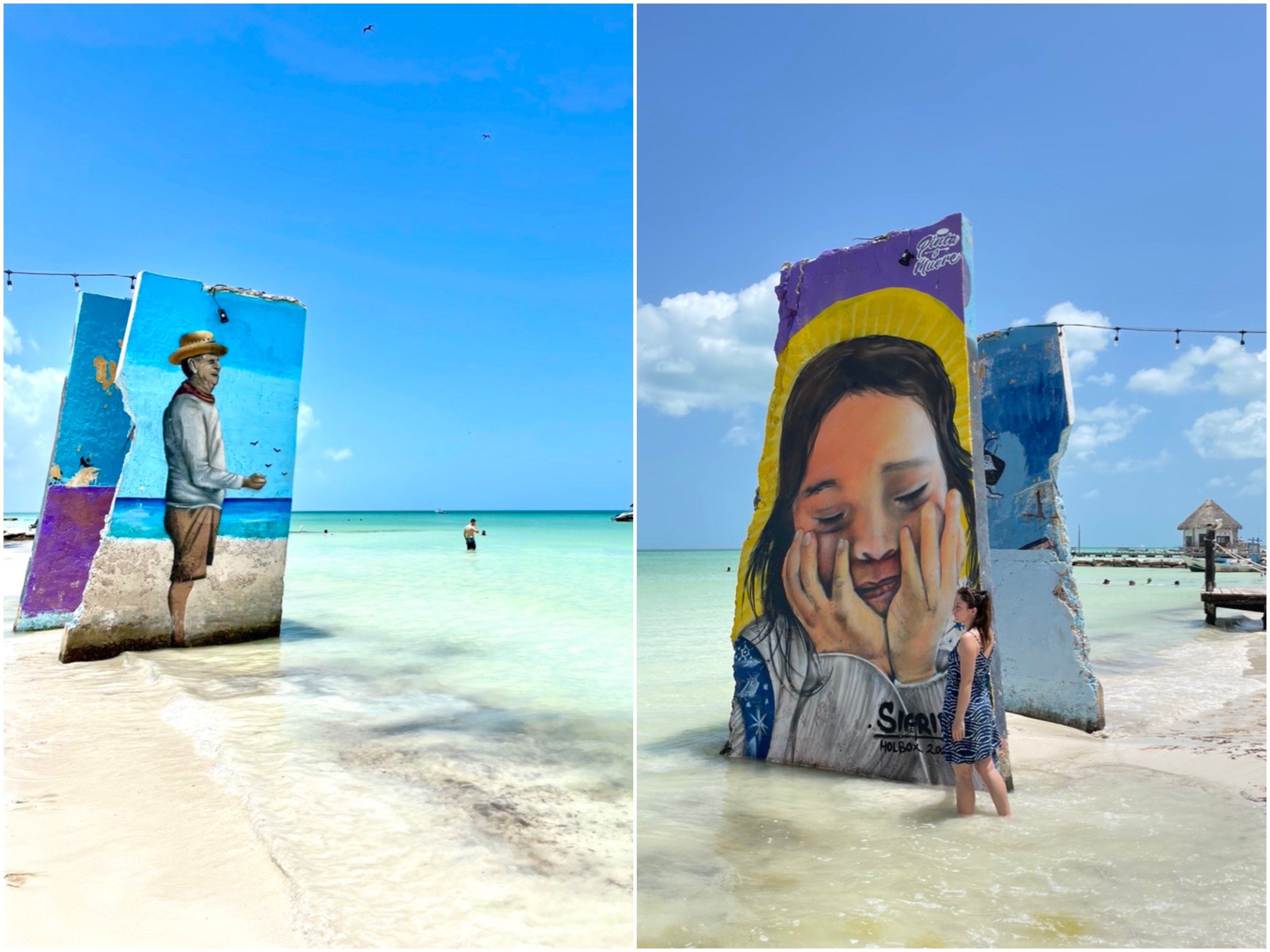 Fresques murales plages Holbox Mexique