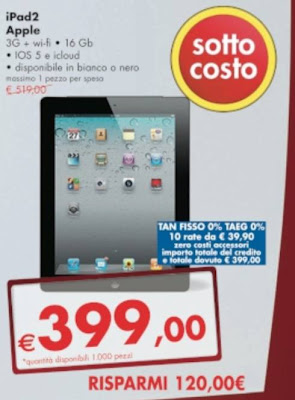 Risparmio offerte Panorama maggio tablet apple