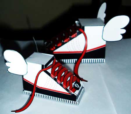 Flying Shoes Papercraft