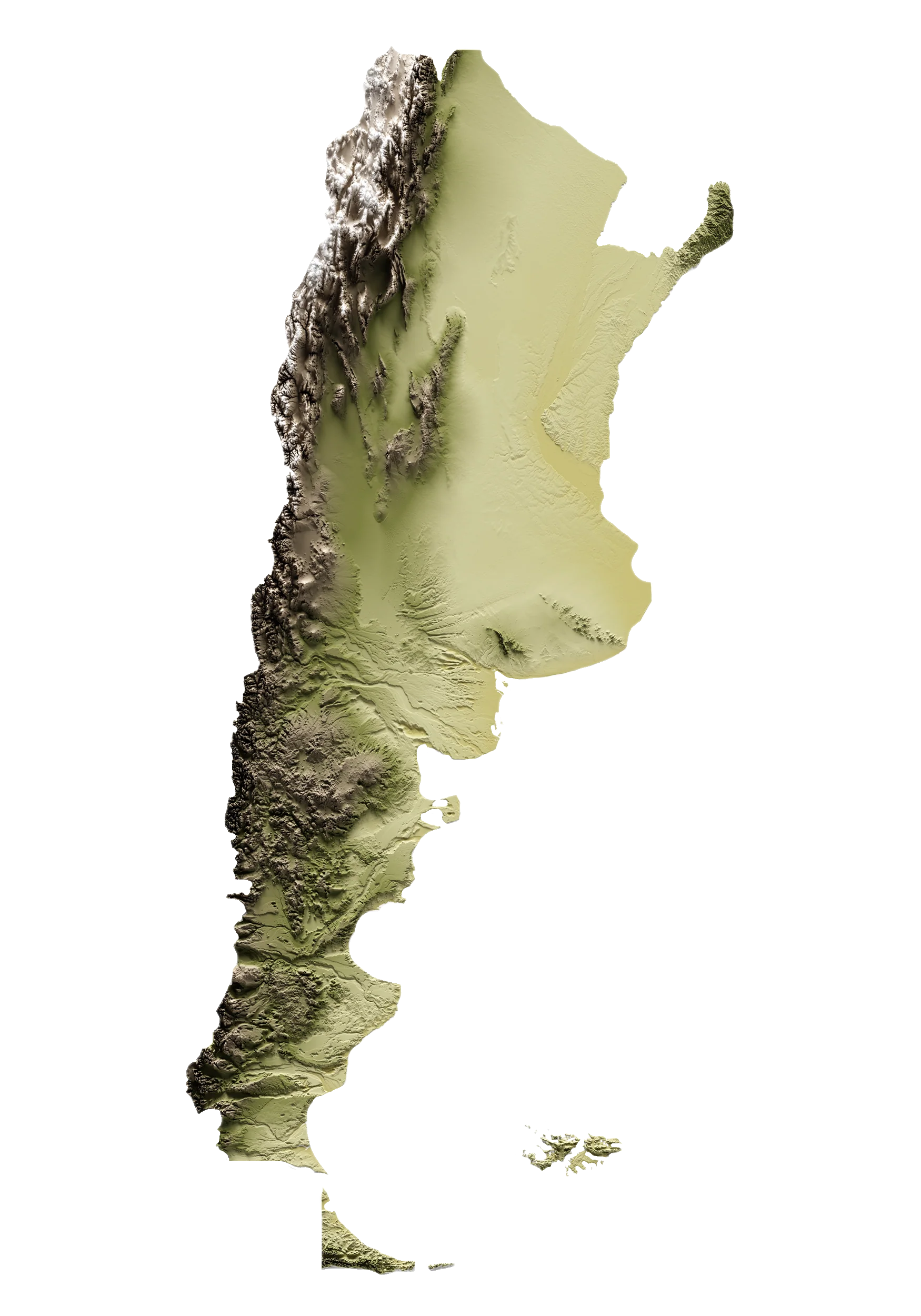 Argentina Relief Map