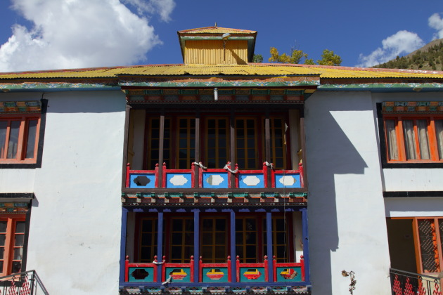 Rich colors on Shashur Gompa - the oldest monastery in Keylong