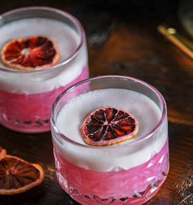 BLOOD ORANGE GIN SOUR COCKTAIL #drink