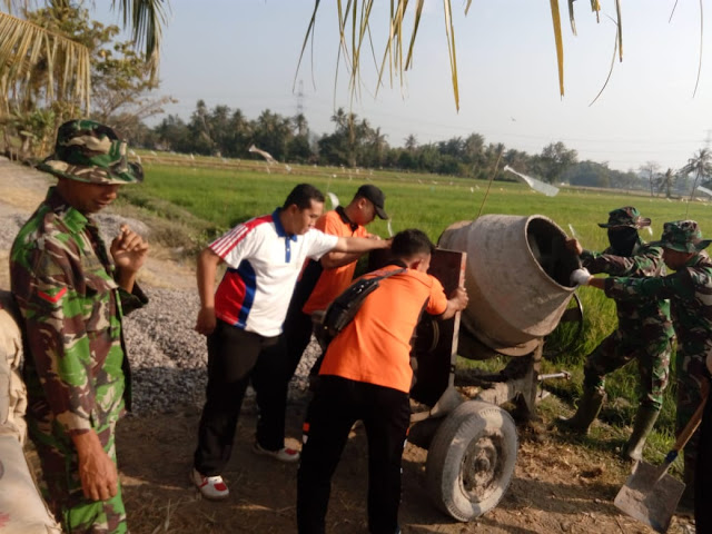 Kokohnya Kebersamaan TNI dan Polri Pada TMMD Reg 105 Kodim Klaten