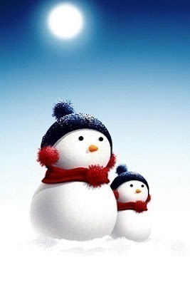 Two Snowmen iPhone Wallpapers,3D iPhone Wallpapers