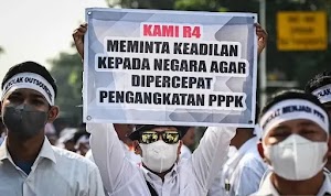 Jeritan Honorer Non Database: Ratusan Massa Gelar Aksi Damai Tuntut Kepastian Nasib Lulusan PPPK 2024