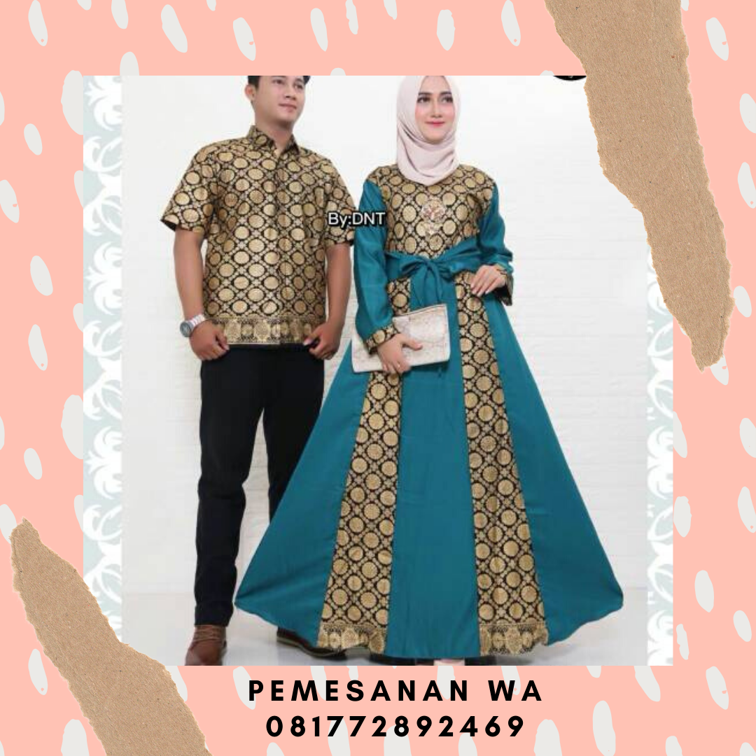  Model  Baju  Gamis  Batik  Couple Sarimbit  Couple Saraswati 